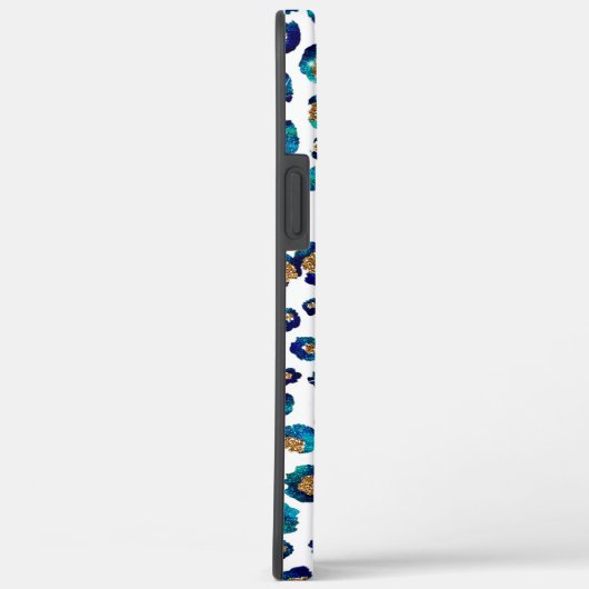Leopard-Muster für Blue Gold Glitzer Case-Mate iPhone Hülle (Rückseite / Rechts)