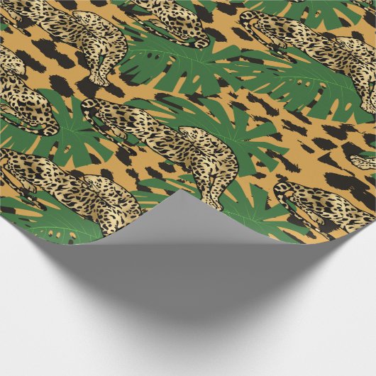 Leopard Muster Geschenkpapier (Ecke)