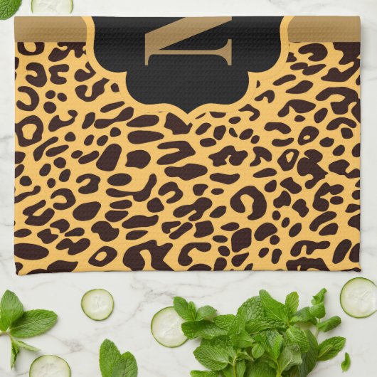 Leopard Muster Geschirrtuch (Gefaltet)