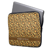 Leopard-Muster-Gewohnheit Laptopschutzhülle (Vorderseite Links)