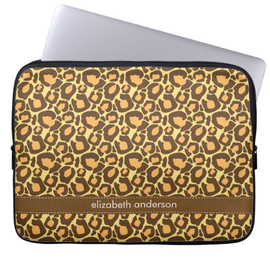 Leopard-Muster-Gewohnheit Laptopschutzhülle (Vorderseite)