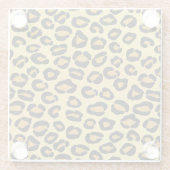 Leopard-Muster Glasuntersetzer (Rückseite)