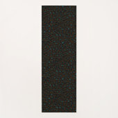Leopard Muster in Dusky Blue auf Dunklem Kaffee Yogamatte (Vorderseite)