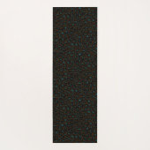 Leopard Muster in Dusky Blue auf Dunklem Kaffee Yogamatte (Rückseite)