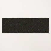 Leopard Muster in Dusky Blue auf Dunklem Kaffee Yogamatte (Vorderseite (Horizontal))