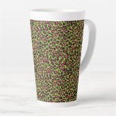 Leopard Muster in Raspberry auf dem grünen Lime-Gi Milchtasse (Rechte Ecke)