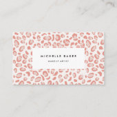 Leopard-Muster in Rosa Visitenkarte (Vorderseite)