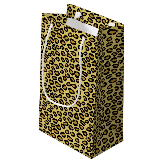 Leopard-Muster Kleine Geschenktüte (Rückseite Schrägansicht)