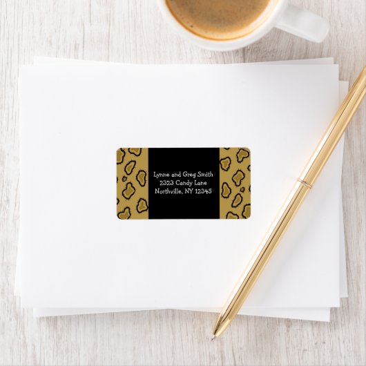Leopard Muster Labels Adressaufkleber (Insitu)