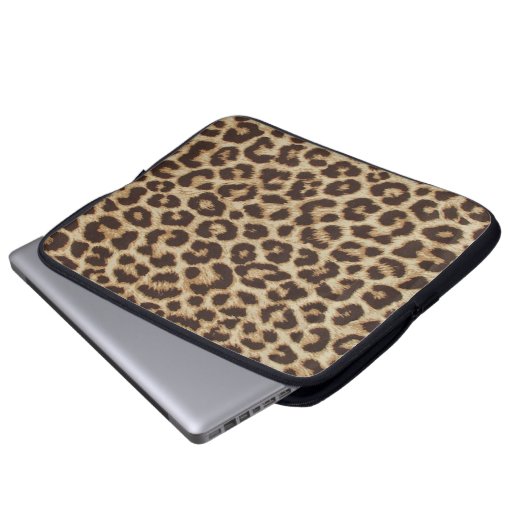 Leopard-Muster - Laptop-Sieb Laptopschutzhülle (Vorne Knopf)