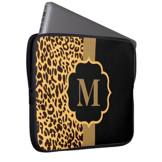 Leopard Muster Laptopschutzhülle (Vorne Rechts)