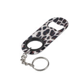Leopard Muster Mini Flaschenöffner (Rückseite Schrägansicht)