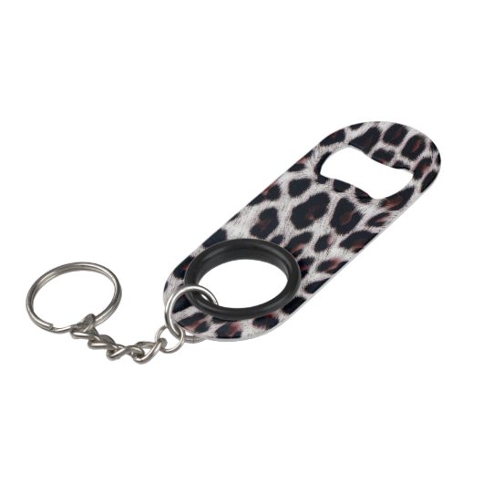Leopard Muster Mini Flaschenöffner (Vorderseite Schrägansicht)