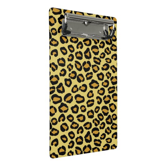 Leopard-Muster Mini Klemmbrett (Schrägansicht)