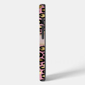 Leopard Muster Monogram Rose Gold Black Case-Mate iPhone Hülle (Rückseite / Links)