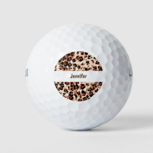 Leopard Muster Monogram Style Golfball