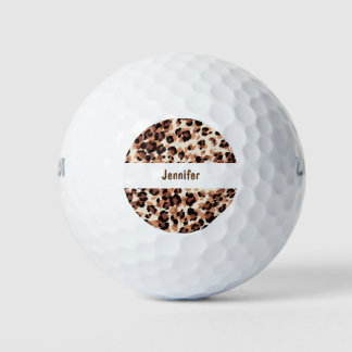 Leopard Muster Monogram Style Golfball