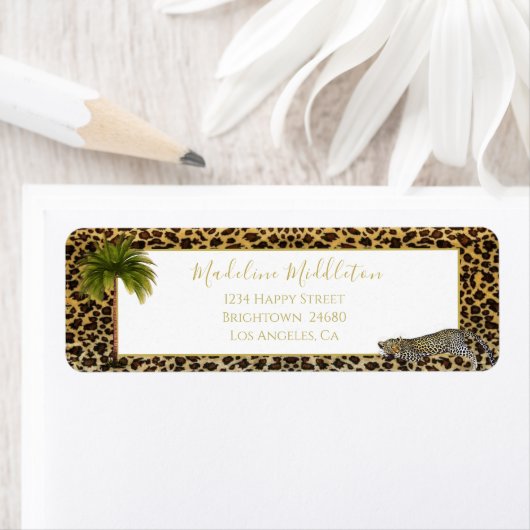 Leopard Muster Palm Tree Tropical Personal (Insitu)