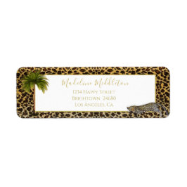 Leopard Muster Palm Tree Tropical Personal
