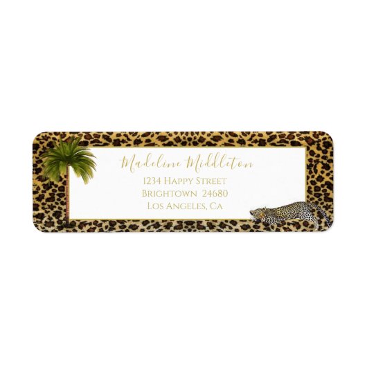 Leopard Muster Palm Tree Tropical Personal (Vorne)