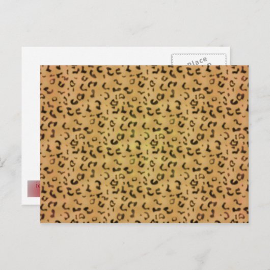 Leopard Muster Postkarte (Vorne/Hinten)