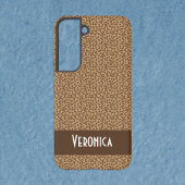 Leopard Muster Print Brown Personalize Samsung Galaxy Hülle
