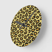 Leopard-Muster Runde Wanduhr (Winkel)