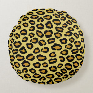 Leopard-Muster Rundes Kissen