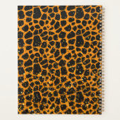 Leopard Muster Schwarz Gold Glitzer 2024 Planer (Rückseite)