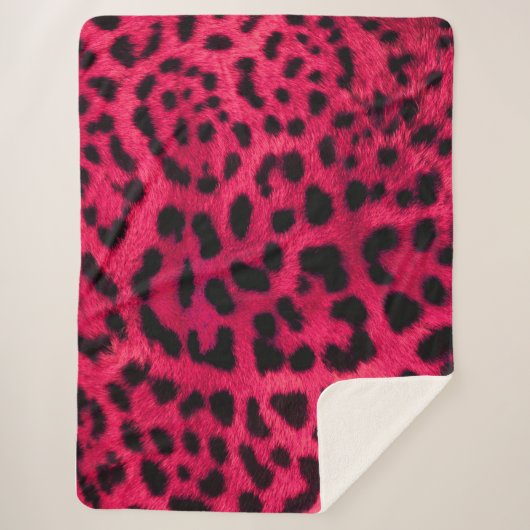 Leopard Muster Sherpadecke (Vorderseite)