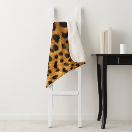 Leopard Muster Sherpadecke (Beispiel)