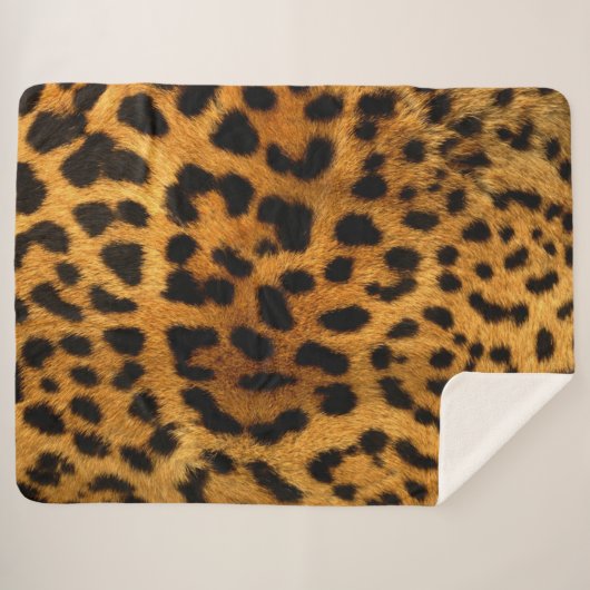 Leopard Muster Sherpadecke (Vorderseite (Horizontal))