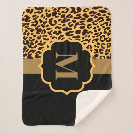 Leopard Muster Sherpadecke (Vorderseite)