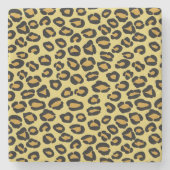 Leopard-Muster Steinuntersetzer (Vorderseite)
