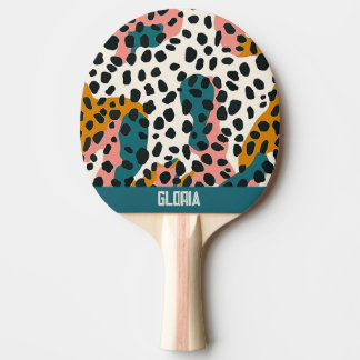 Leopard Muster Tischtennis Schläger