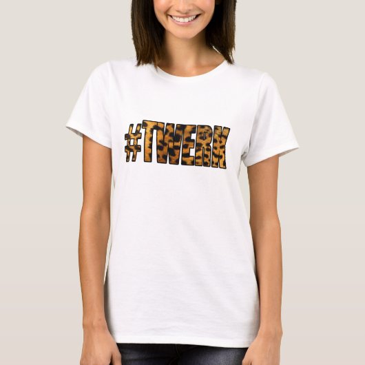 Leopard-Muster TWERK T-Shirt (Vorderseite)