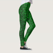 Leopard-Muster von Emerald Green Glitzer Leggings (Rechts)