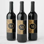 Leopard Muster Weinetikett (Flaschen)