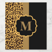 Leopard Muster Weinetikett (Einzelnes Label)