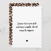 Leopard-Mutterschaftskarte Einladung (Vorne/Hinten)