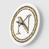 Leopard N Große Wanduhr (Winkel)