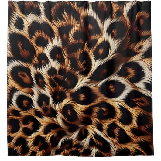 Leopard-Nächte: mutige Eleganz für den Schlaf Duschvorhang (Vorderseite)