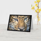 Leopard Nahaufnahme Karte (Gelbe Blume)