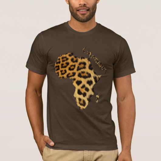 Leopard Naheffektkarte der AFRICA-Serie T-Shirt (Vorderseite)