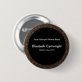 Leopard Name Tag Button (Vorne & Hinten)