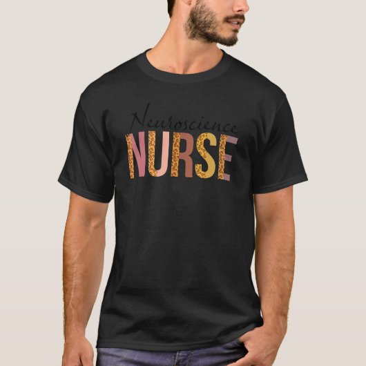 Leopard Neuroscience Nurse Print For Nursing Stude T-Shirt (Vorderseite)