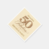 Leopard Neutral 50 & Fabelhafter Geburtstag Serviette (Ecke)