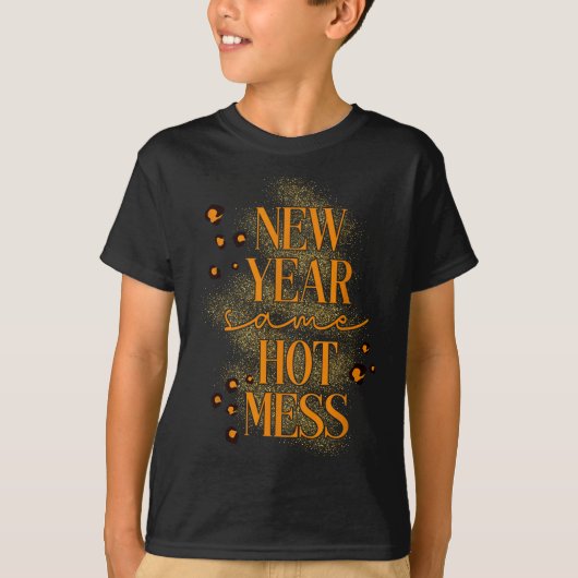 Leopard New Year Same Hot Mess New Year's Eve Reso T-Shirt (Vorderseite)