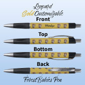 Leopard, Niedliche, einzigartige whimsical Cat Gra Kugelschreiber