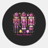 Leopard Nutcracker Nk Christmas 2024 Xmas Pajamas  Runder Aufkleber (Vorderseite)